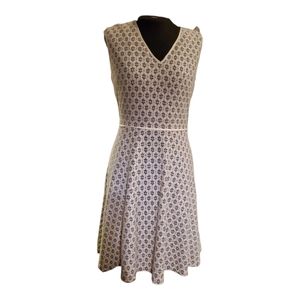 London Times Monochrome Floral Midi Dress